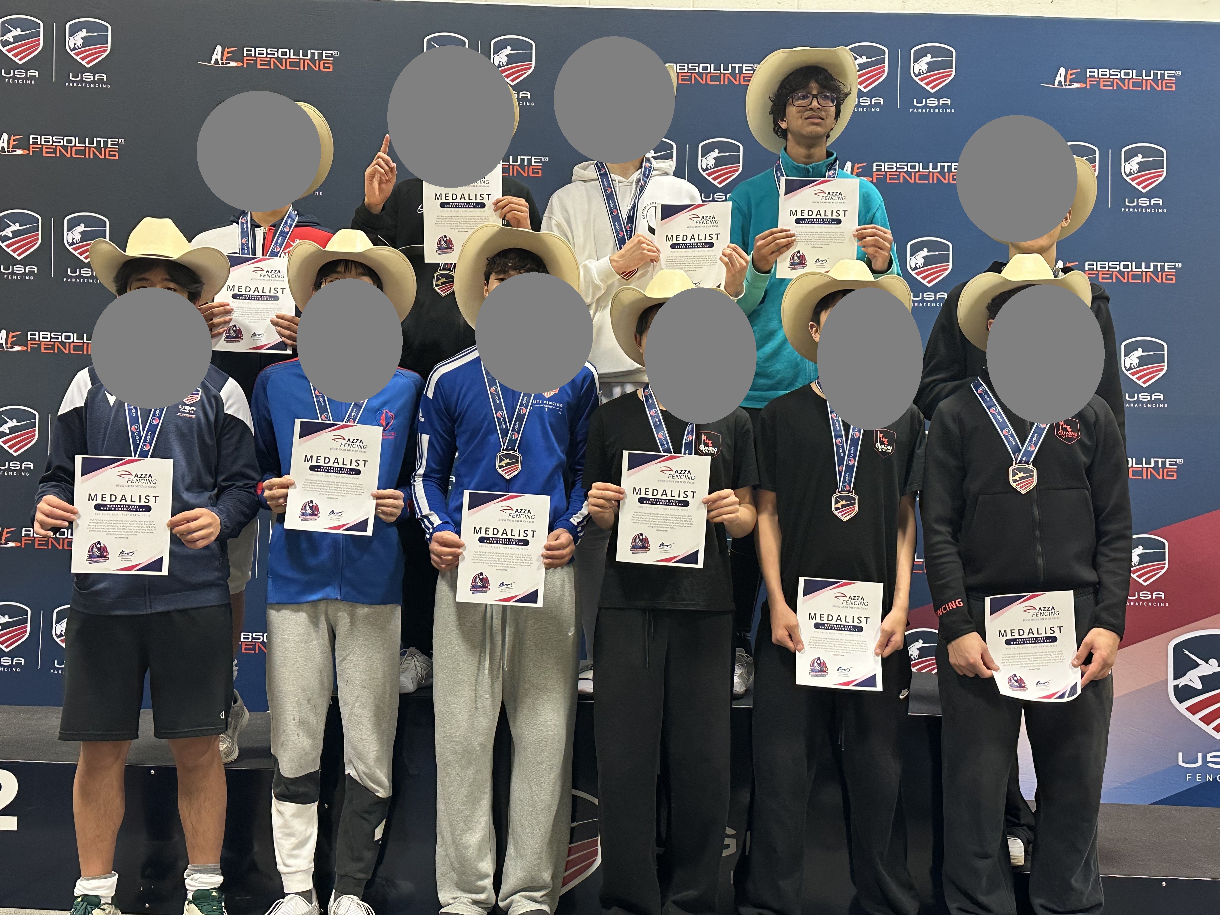Podium award photo